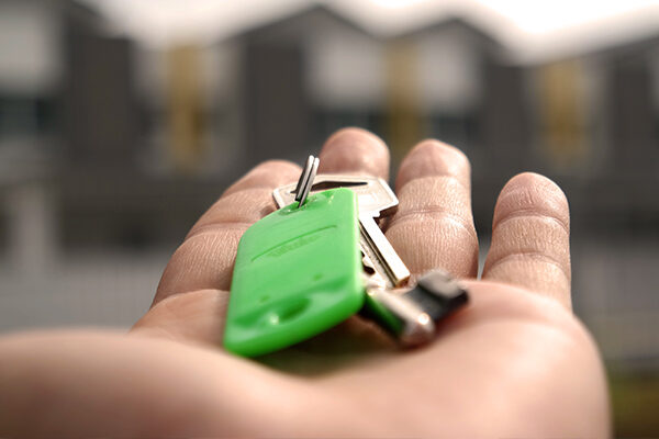 Open hand holding several keys