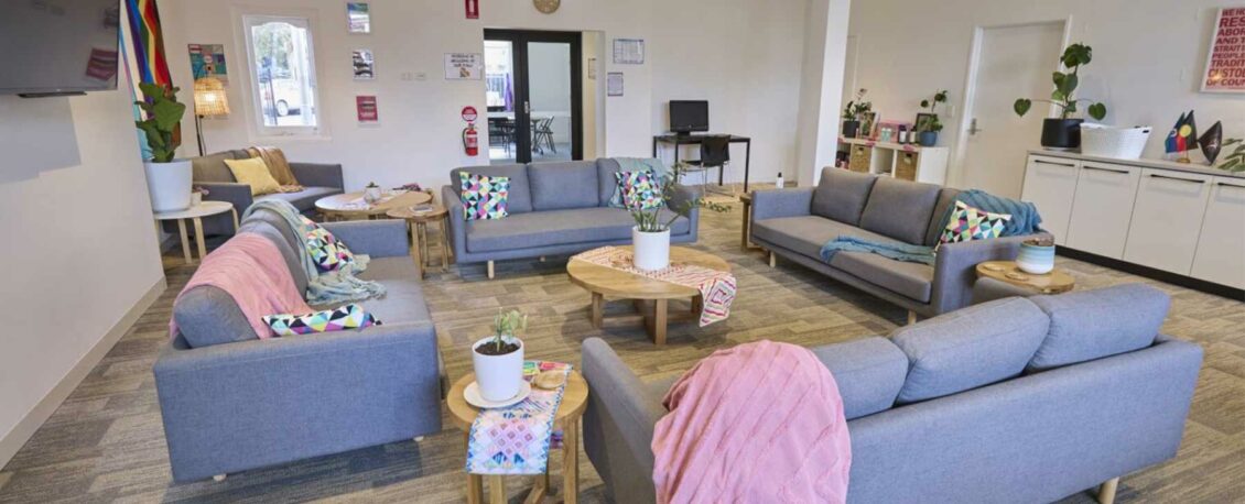 couches facing each other in the new women's house