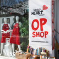 An op shop window display