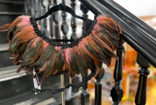 A feathered accessory