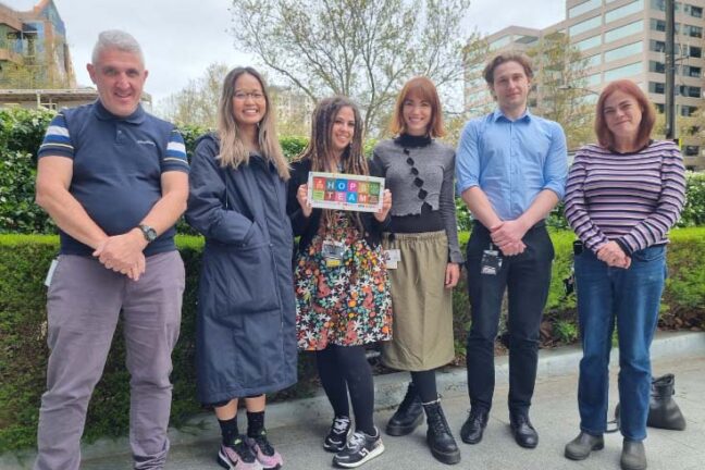 alfred-health-hops-team Group photo of the Alfred Health's Homeless Outreach Psychiatric Service team