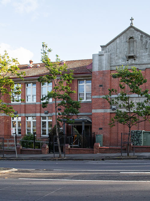 Old Sacred Heart Primary School, now home to 14 independent living units, called 99 On Grey