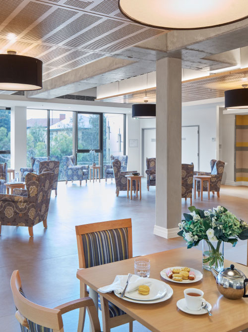 dining and sitting area in Sacred Heart Mission's aged care home, Sacred Heart Community