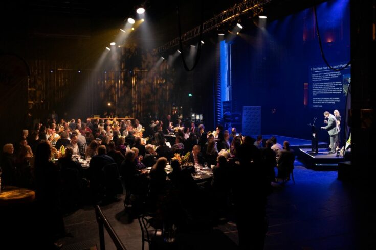 guests on stage of the palais at the 2023 gala