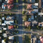 birds eye view of houses