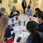 Star of the Sea students partaking in art therpy with Sacred Heart Mission