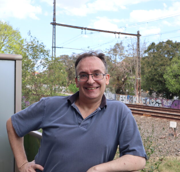 Jonothan on his balcony