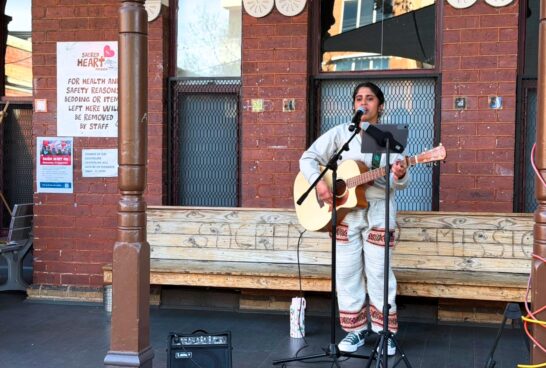 Iha busking - Sacred Heart Day - Sacred Heart Mission 160926
